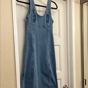 American Eagle Outfitters Blue Sheath Midi Dress